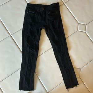 Carmar black ripped Jeans